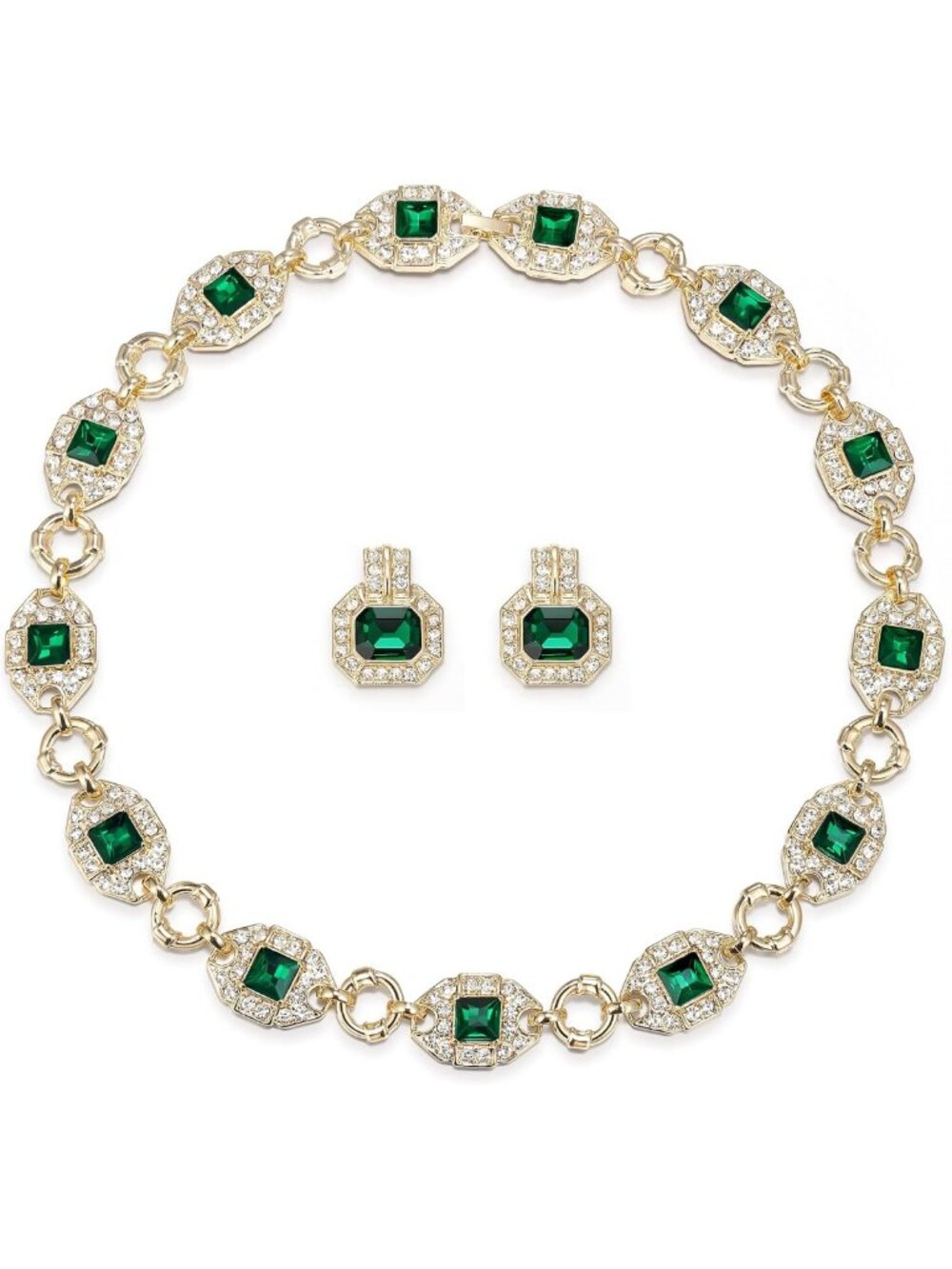 Elegant Victorian-Inspired Statement Necklace & Earrings Set for Women